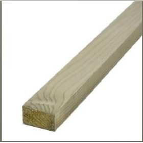 25x50 mm Trykimprægneret Klemliste Ru - Pr. m. 7 Kr.