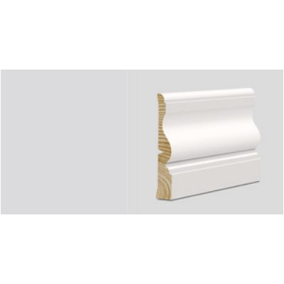 Indfatning Antik Hvidmalet Fyrretræ 15x93 mm - Pr. m. 35 kr.