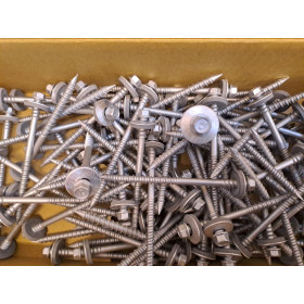 Tagskrue til Eternit Tagplader - 6,4/7,0x100 mm - 100 stk. med skive