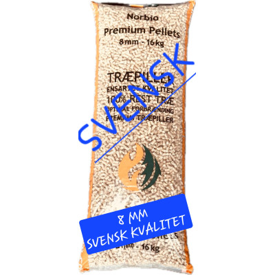 Træpiller 8 mm Norbio Premium 832 kg.