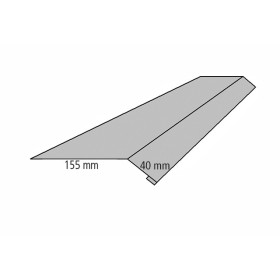 Stålplade Sort Tagfod 250 cm