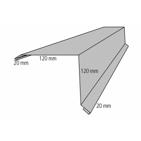 Stålplade Sort Vindskede Type 4 250 cm