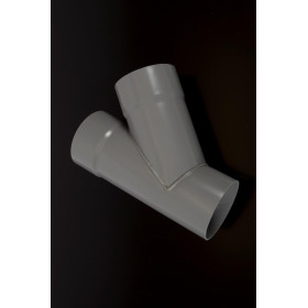 Rodena PVC Grenrør 45° str. 75 mm Grå