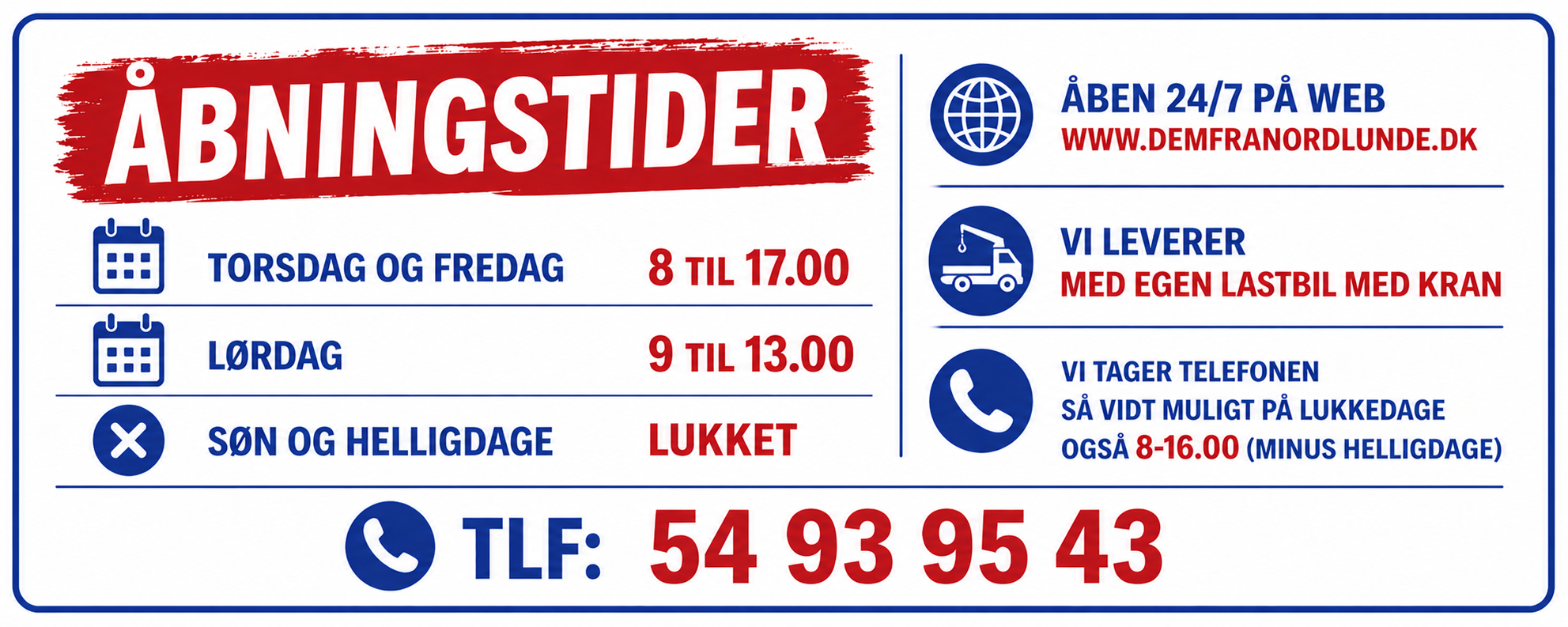 Åbningstider 